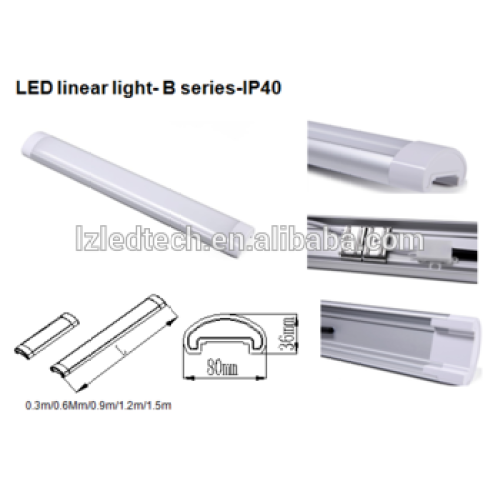 LED Linear Light 1ft 2ft 3ft 4ft 5ft Ceiling Surface Mounted B Series IP40 LED Linear Batten light
